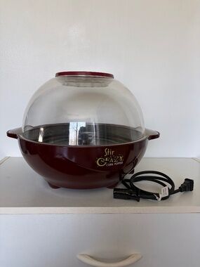 West Bend STIR CRAZY Popcorn Corn Popper 6 QT Maroon PC17583
